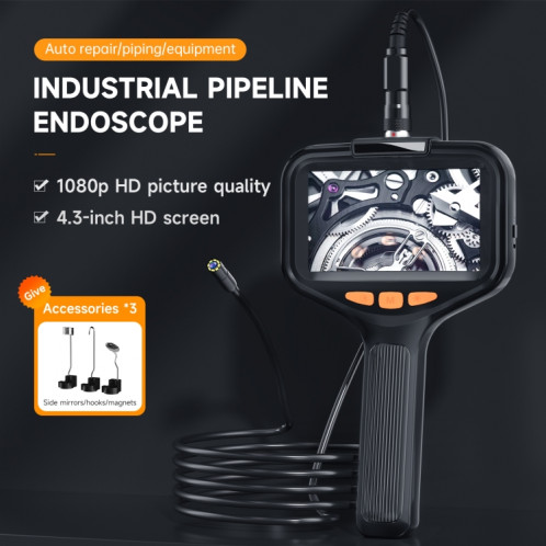 Endoscope de pipeline industriel détachable à lentilles avant P200 de 8 mm avec écran de 4,3 pouces, spécification : tube de 50 m SH690738-012